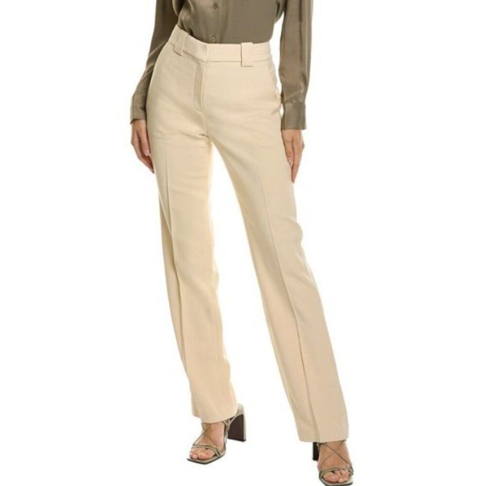 A.L.C. Women's Pants Kennedy Flat Front Trousers in Sheer Bliss Tan size 2 $495